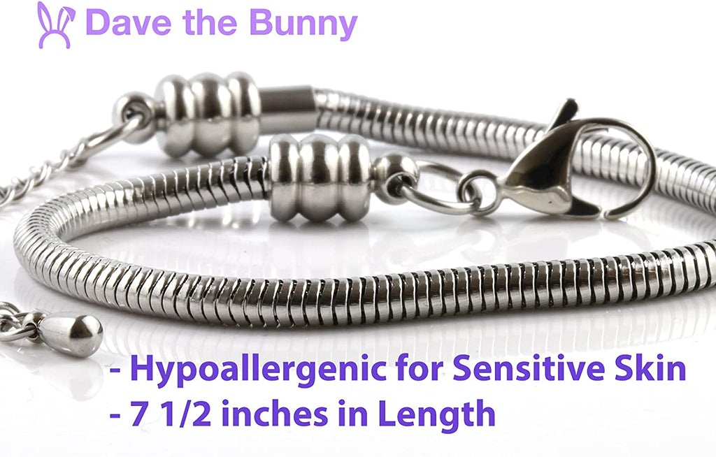 Checkered Racing Flag Snake Chain Charm Bracelet