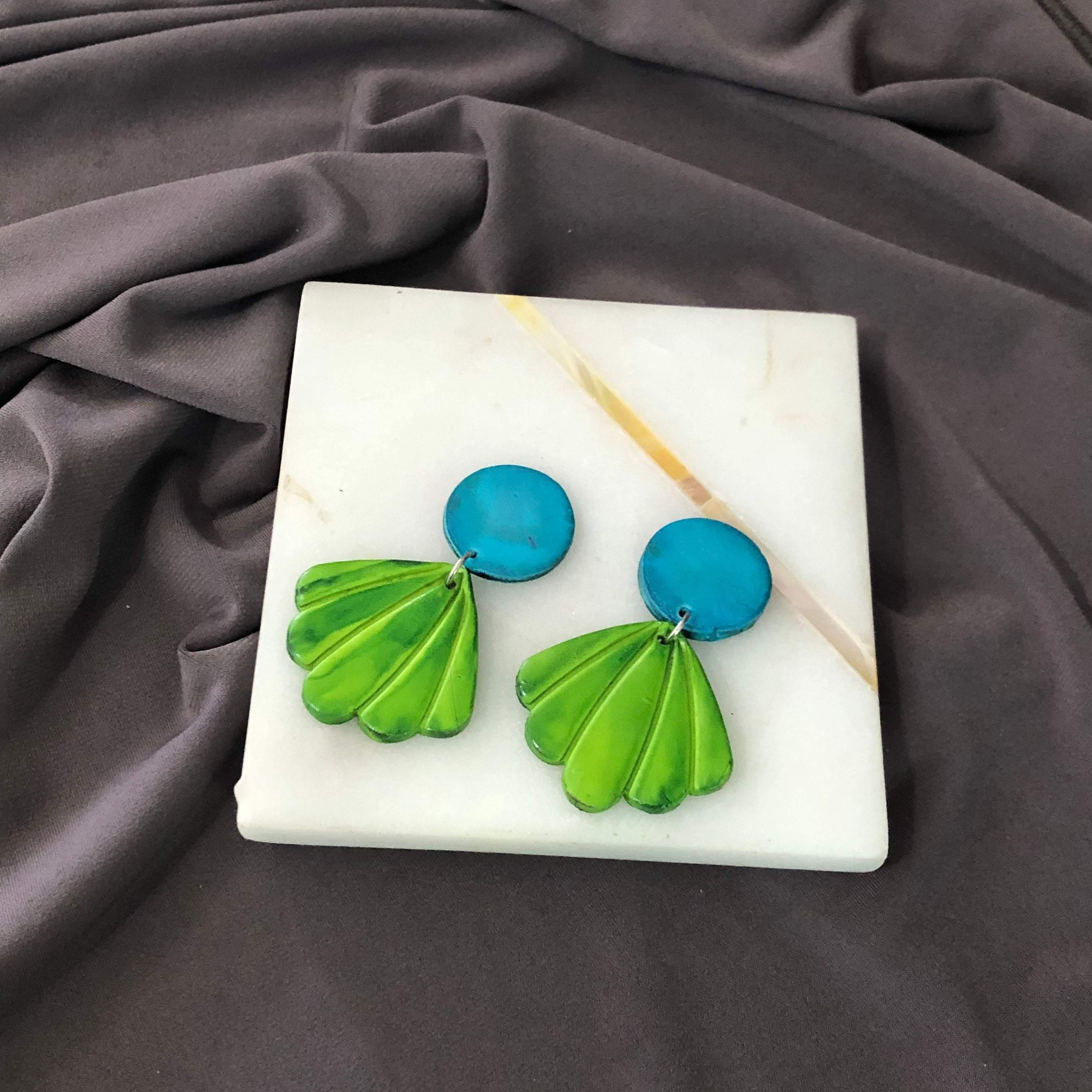 Cute Painted Neon Earrings for Summer- "Sarah"