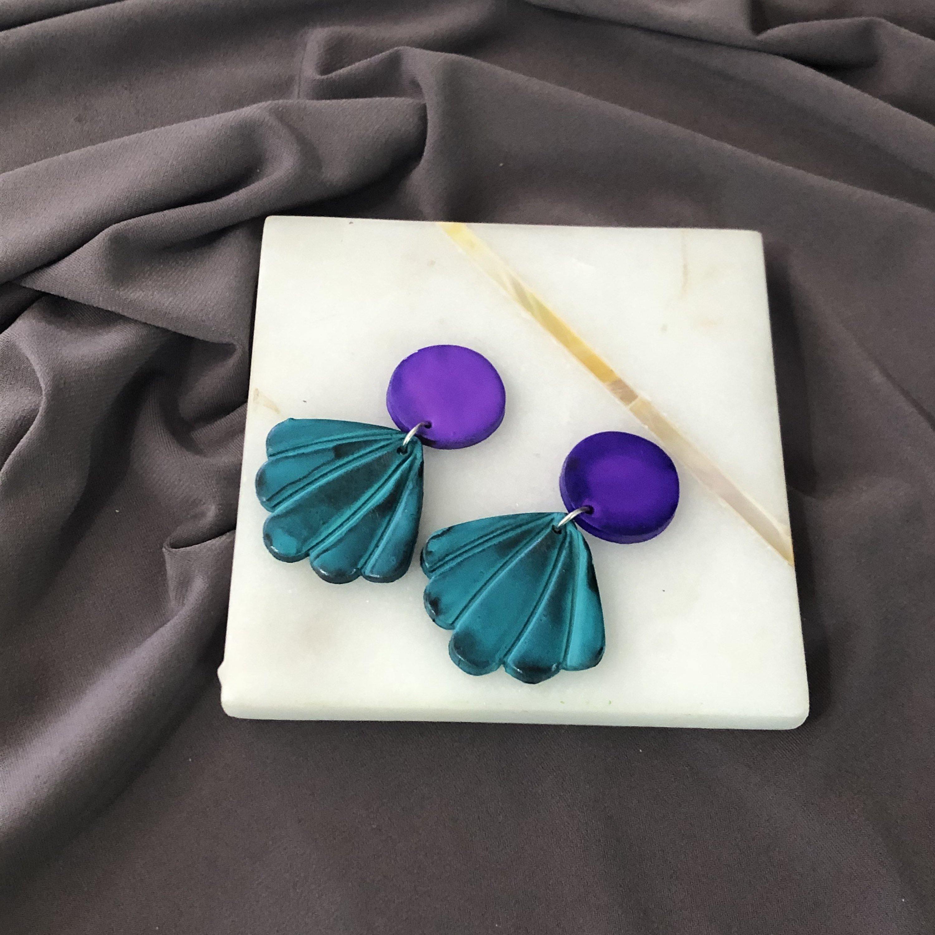 Cute Painted Neon Earrings for Summer- "Sarah"