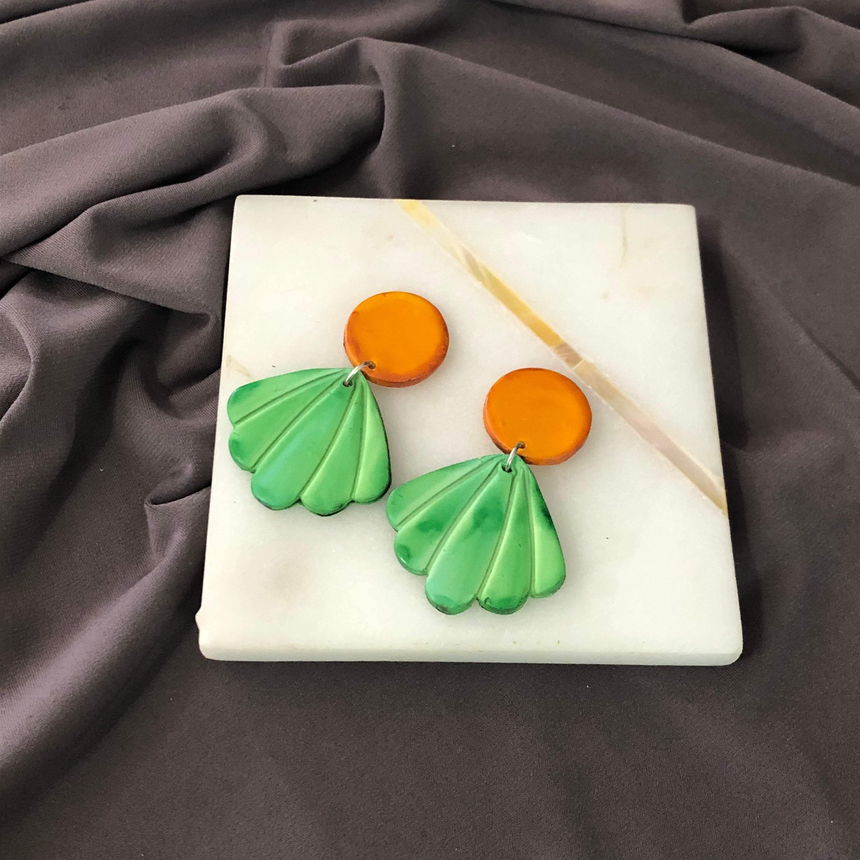 Cute Painted Neon Earrings for Summer- "Sarah"